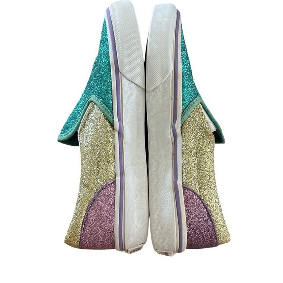 Vans Classic Slip On Glitter Sneakers Size Kids 3 Multicolor - Picture 5 of 7